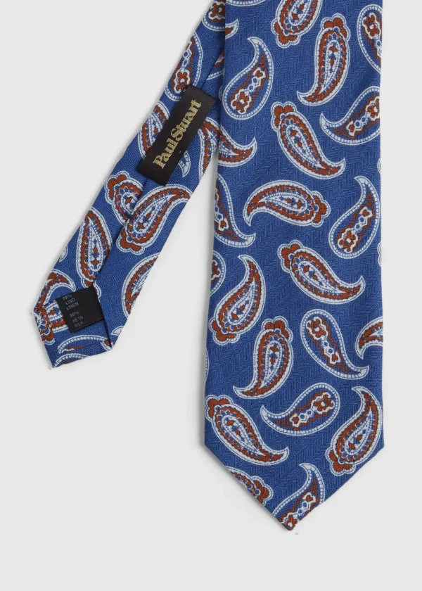 Linen & Silk Summer Paisley Tie
