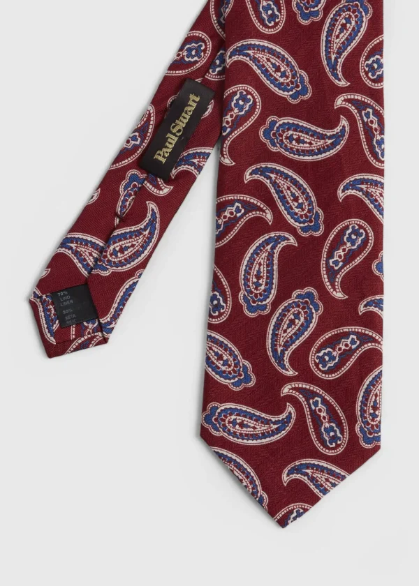 Linen & Silk Summer Paisley Tie