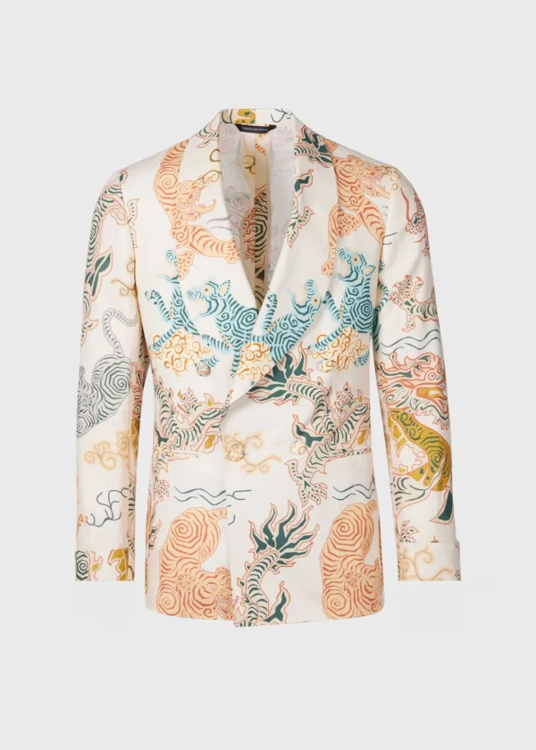 Linen Dragon & Tiger Jacket