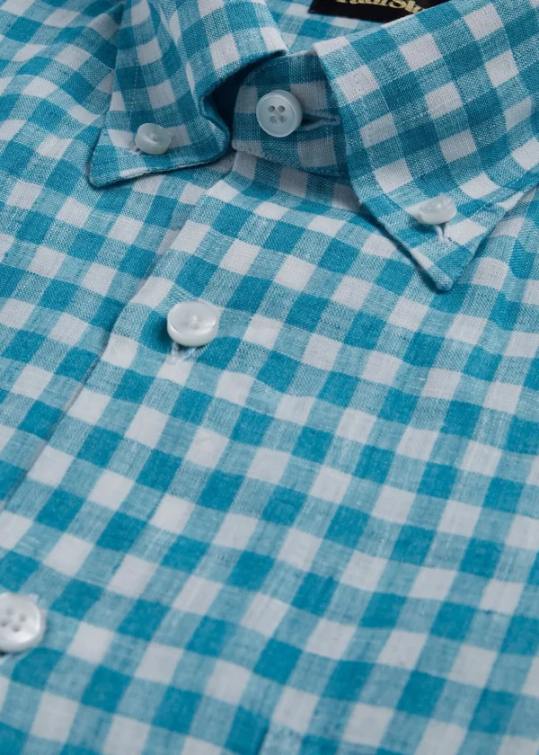Linen Gingham Sport Shirt