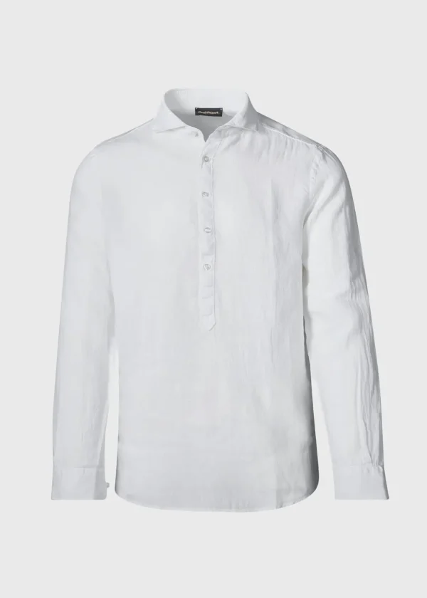Linen Half Placket Sport Shirt