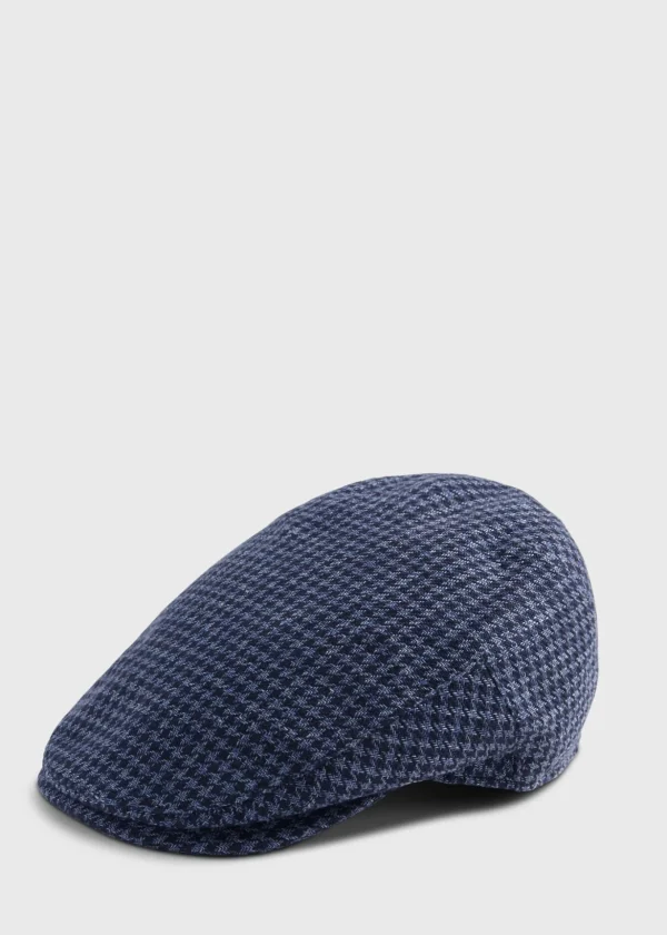 Linen Houndstooth Ivy Cap