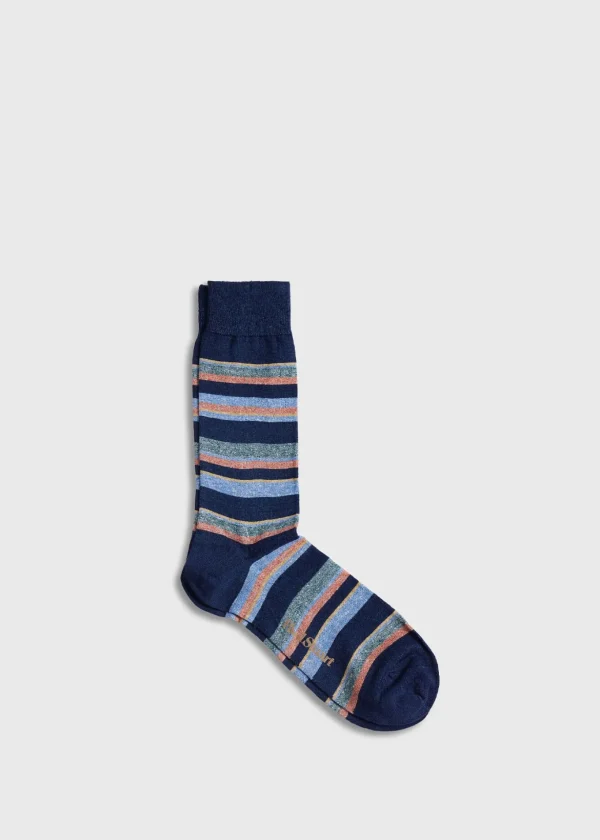 Linen Mélange Striped Sock