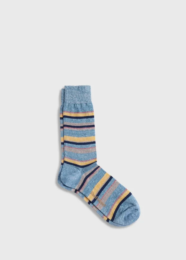 Linen Mélange Striped Sock