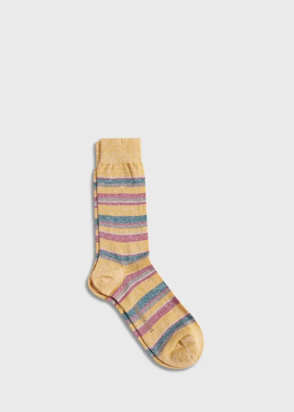 Linen Mélange Striped Sock