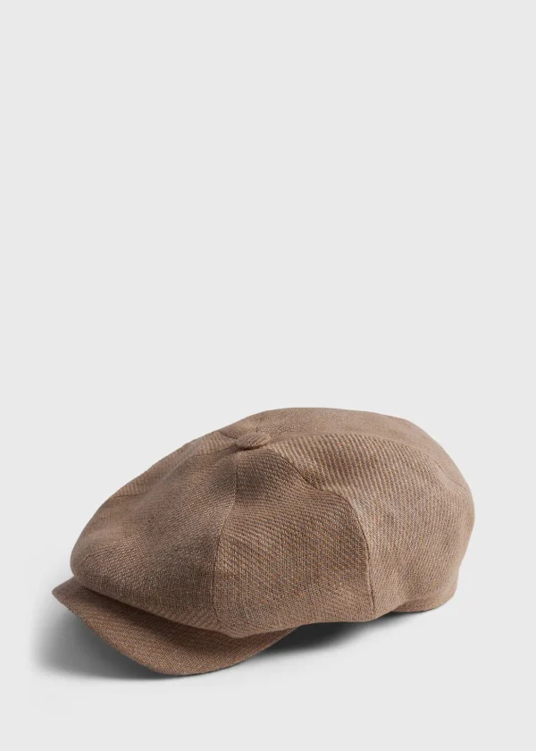 Linen Newsboy Hat