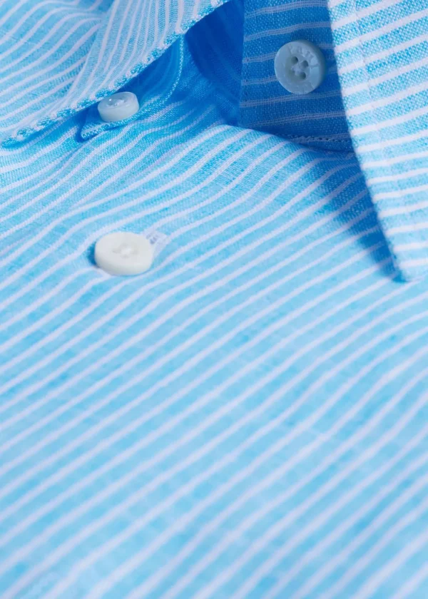 Linen Pencil Stripe Sport Shirt