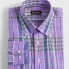Linen Plaid Sport Shirt