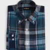 Linen Plaid Sport Shirt
