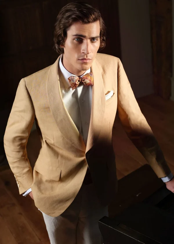 Linen Shawl Collar Dinner Jacket