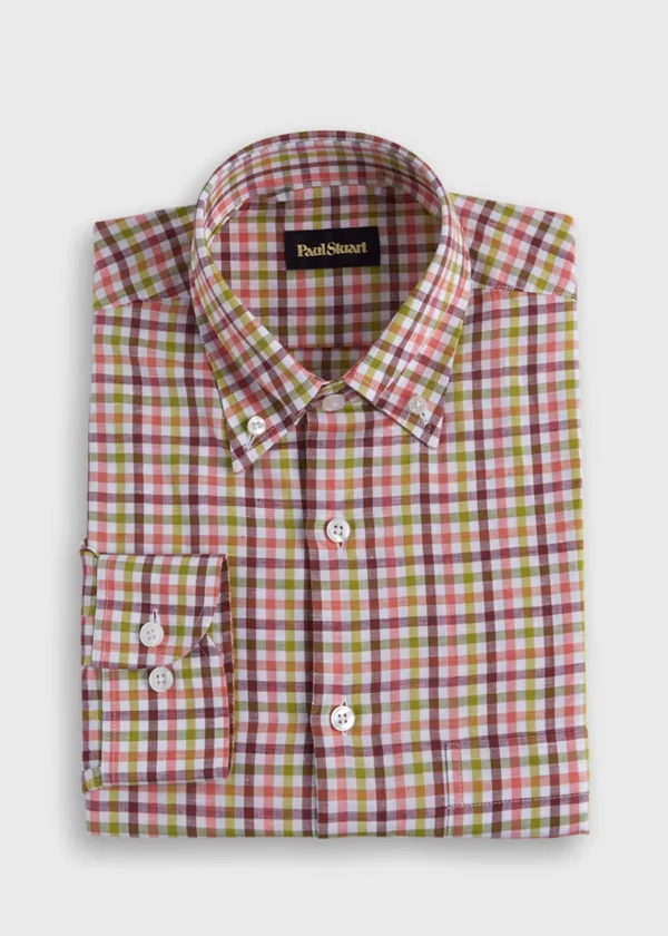Linen Small Check Sport Shirt