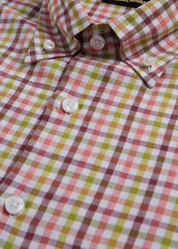 Linen Small Check Sport Shirt