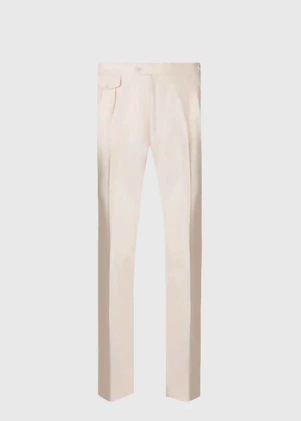 Linen Washed Pleated Front Trouser