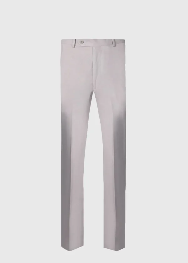 Linen/Silk Solid Dress Trouser