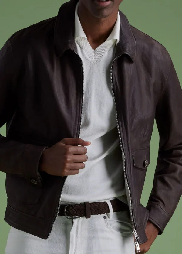 Long Sleeve Linen Polo
