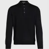 Long Sleeve Merino Wool Polo Shirt