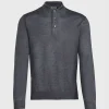 Long Sleeve Merino Wool Polo Shirt
