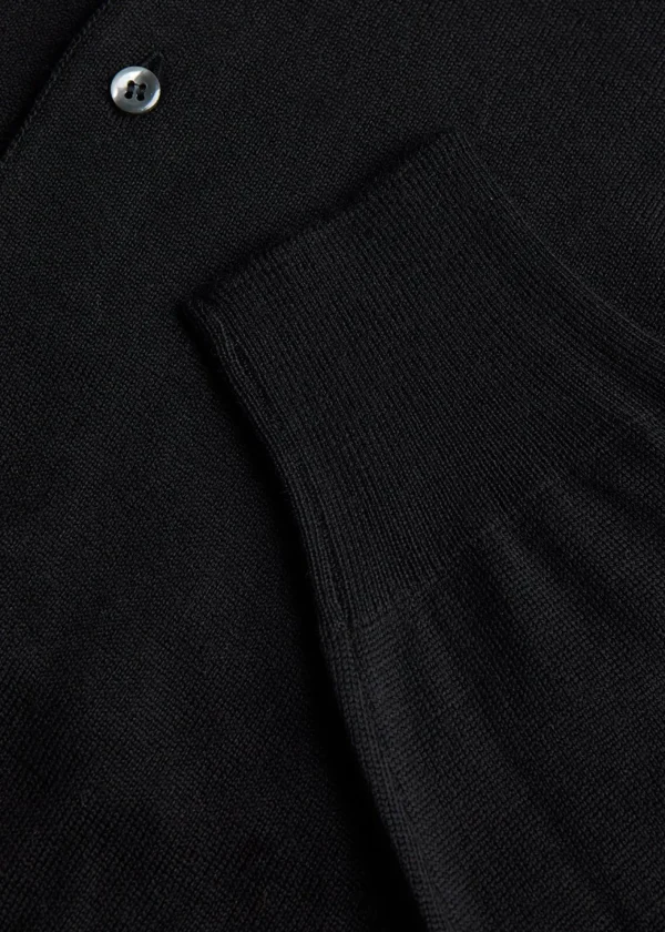Long Sleeve Merino Wool Polo Shirt