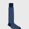 Mercerized Cotton Parquet Pattern Sock