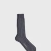 Mercerized Cotton Ribbed Sock