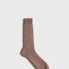 Mercerized Cotton Ribbed Sock