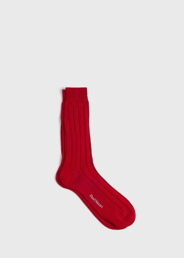 Mercerized Cotton Ribbed Sock
