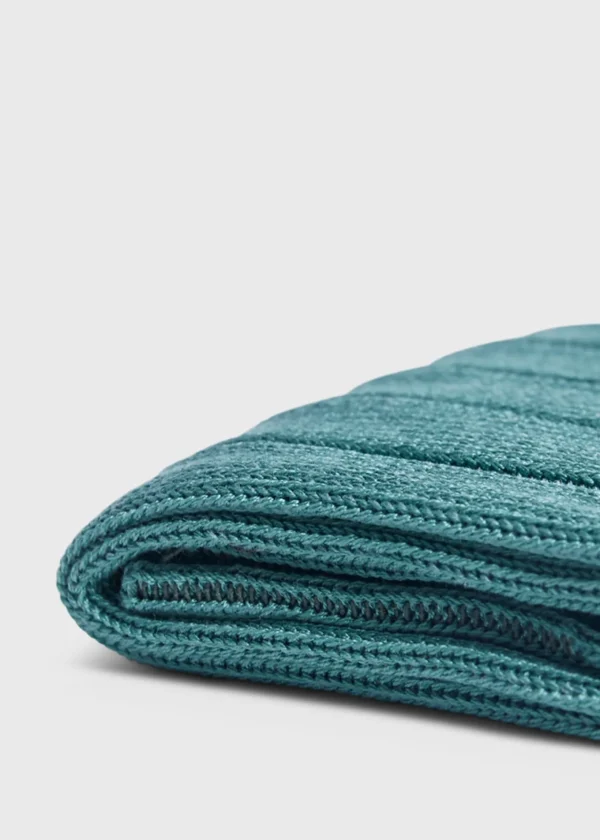 Mercerized Cotton Ribbed Sock