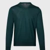 Merino Wool V-neck Sweater
