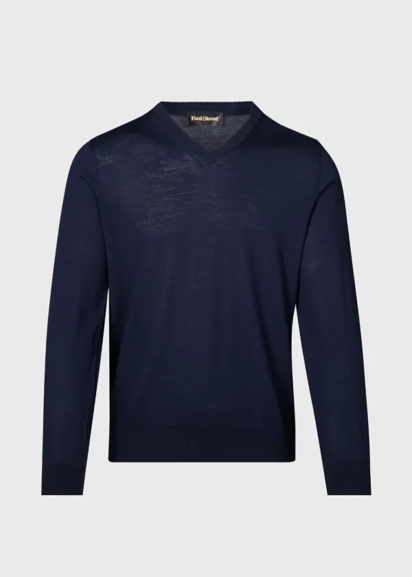 Merino Wool V-neck Sweater