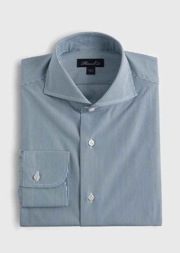 Micro Stripe Cotton Dress Shirt