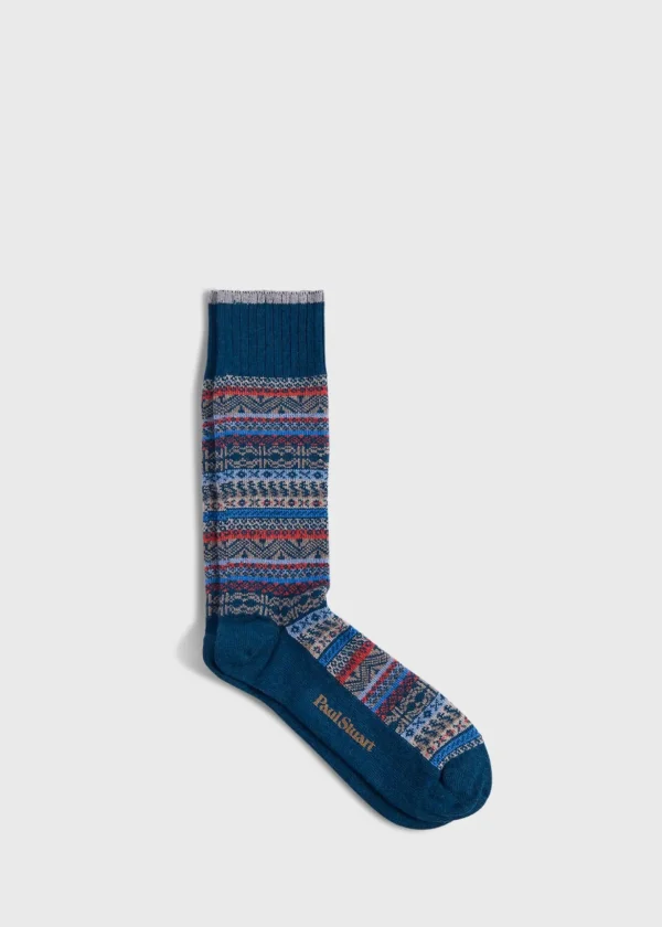 Multicolor Fair Isle Sock