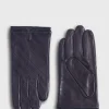 Nappa Leather Glove With Diagonal Stitching