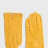 Nappa Leather Glove With Diagonal Stitching