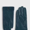Nappa Leather Glove With Diagonal Stitching
