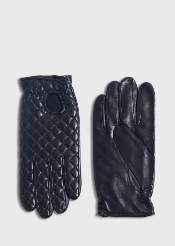 Nappa Leather Quilted Driving Glove