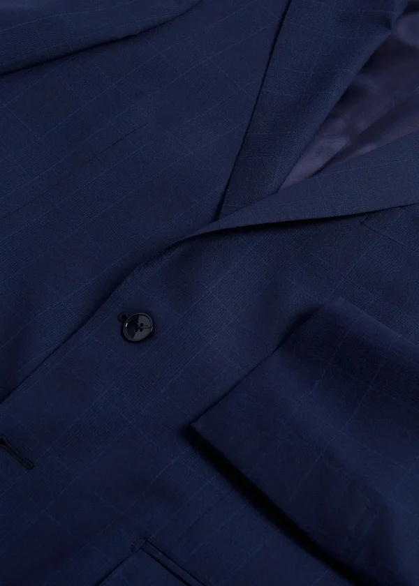 Navy Plaid Summer Jacket