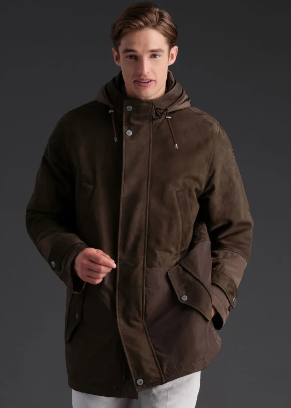 Nylon And Nubuck Parka