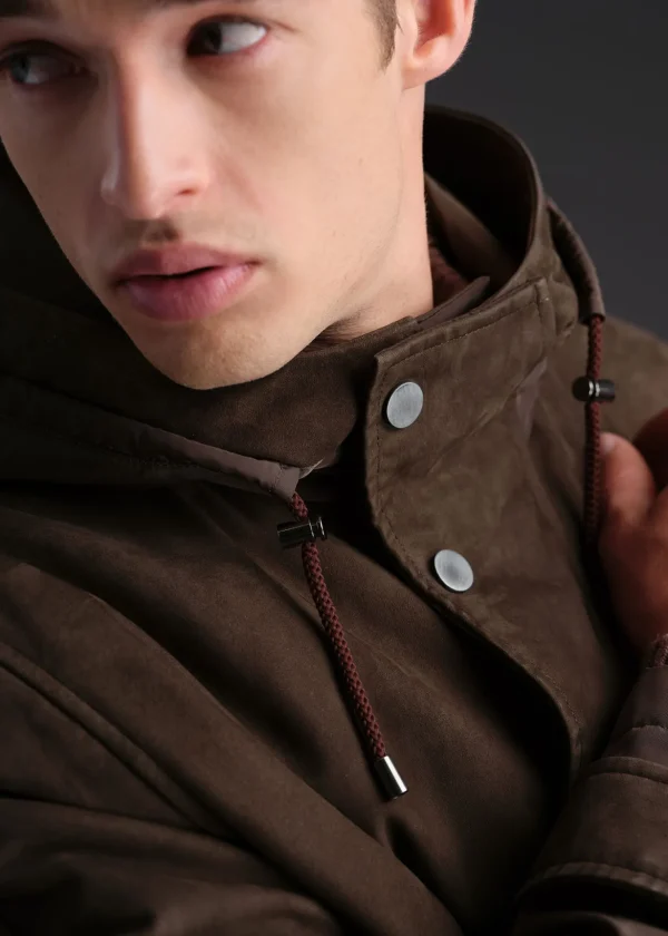 Nylon And Nubuck Parka