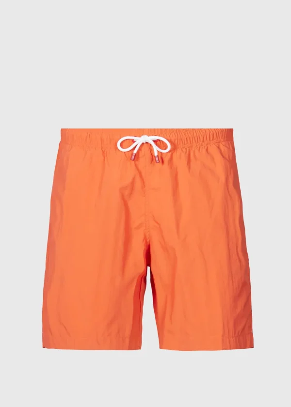 Nylon Solid Color Swim Trunk