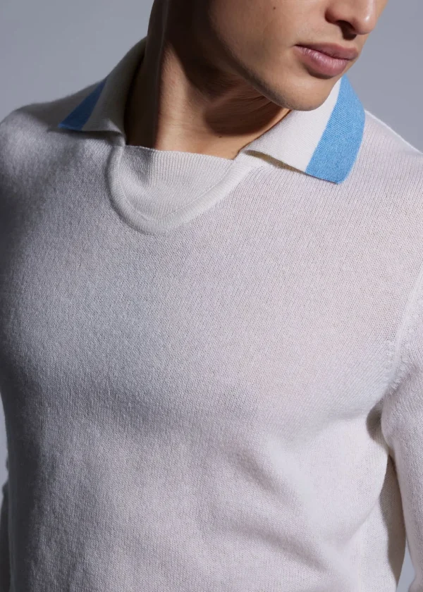 Open Collar Cashmere Sweater