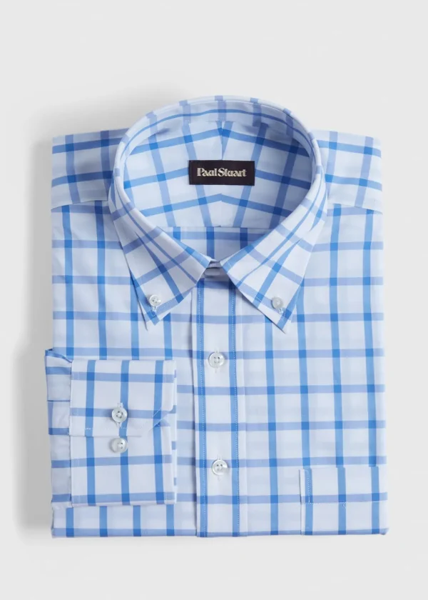 Oversized Windowpane Cotton Dress Shirt