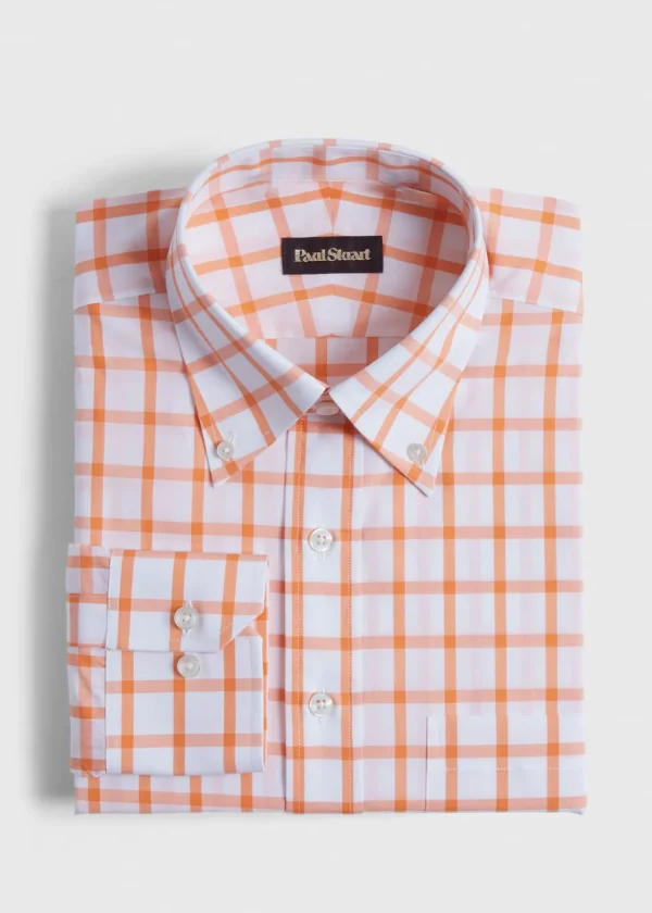 Oversized Windowpane Cotton Dress Shirt