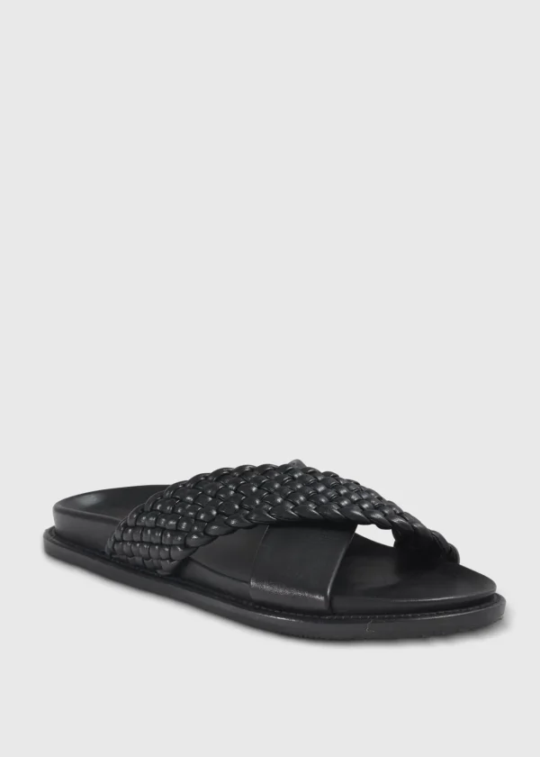Palau Woven Leather Slide