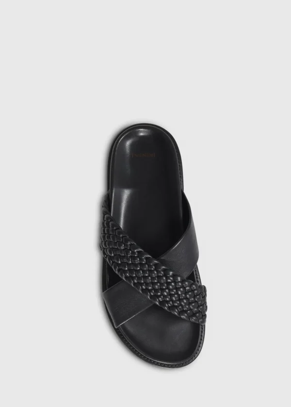 Palau Woven Leather Slide