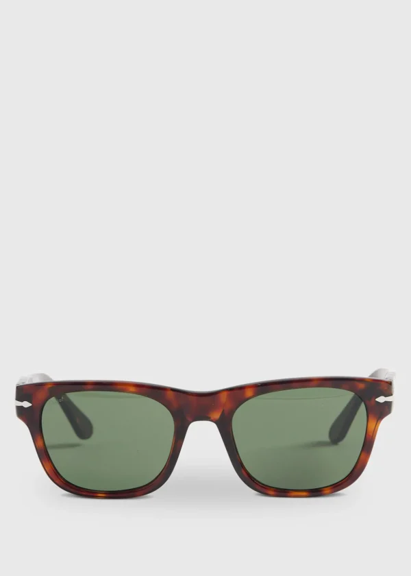 Persol® Havana With Green Lens