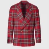 Plaid Double Breasted Dinner Jacket