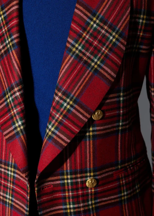 Plaid Double Breasted Dinner Jacket