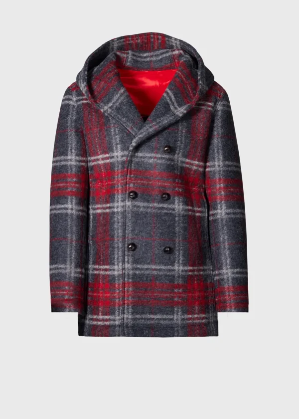 Plaid Hooded Coat