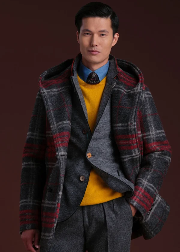 Plaid Hooded Coat