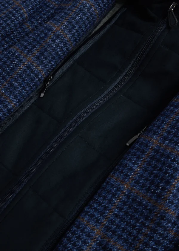 Plaid Jacket With Removable Vest